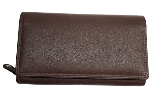 Cartera grande de cuero real de alta calidad protegida por RFID para mujer con tarjetero - Imagen 43 de 134