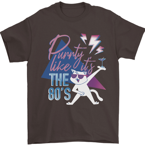 Gato Purrty Como It's The 80s Hombre Camiseta 100% Algodón - Imagen 89 de 102