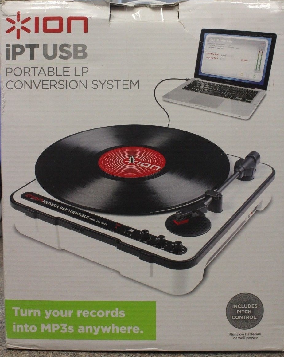 Turntable USB Audio Record Player Built-In Speakers Music Vinyl MP3 Portable