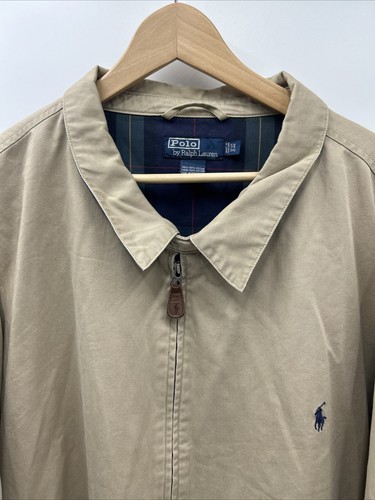 Vintage Polo Ralph Lauren Harrington Jacket Men’s Size 5XB TAN Zip Up Bomber - Picture 2 of 9