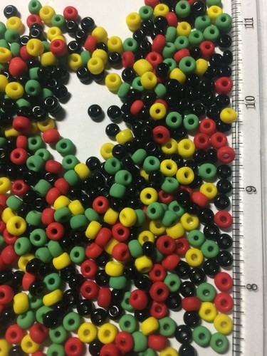 Irie Rasta Red Yellow Green Black Beads - Picture 20 of 86