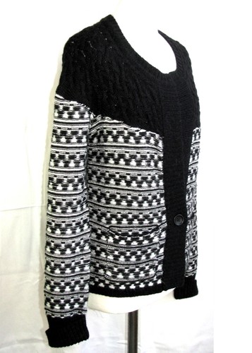 COMPTOIR DES COTONNIERS - Vest Nemphis Wool Alpaca Black White 38/40 - Com New - Picture 3 of 6