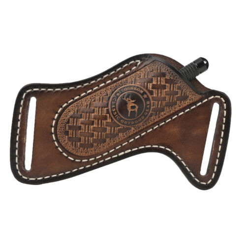 Leather Folding Blade Knife Sheath Belt Pouch EDC Pocket Knives Holder-TOURBON - Picture 22 of 24