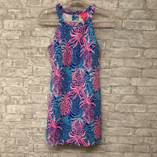 Lilly Pulitzer Sophelia Shift Dress Tropical Girls/Junior sz 16 Scuba Ponte - Picture 2 of 10