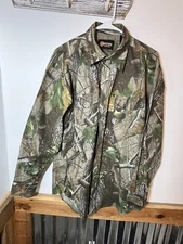 Men's L 42-44 Shirt Outfitters Ridge Real Tree Camo Button Up Long Sleeve