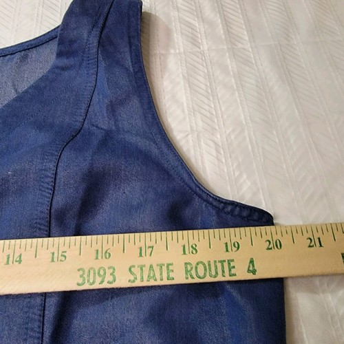 Cherokee Dress Womens Large Chambray Denim Modest Minimalist Capsule Career - Picture 9 of 13