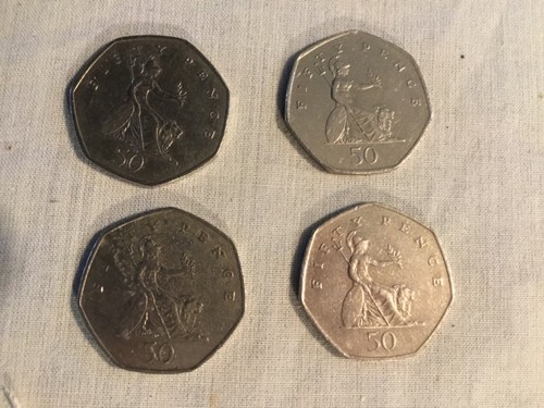 4 x 1997 50pence Coins - Picture 3 of 3