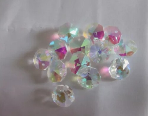 50-100X Iridescent AB Octagon Chandelier Crystals Prisms Suncatcher Beads DIY` - Picture 7 of 21