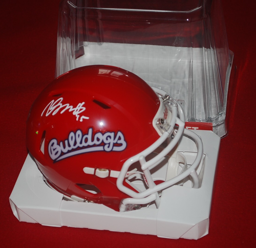 DAVANTE ADAMS FRESNO STATE BULLDOGS signierter Speed Mini Helm Beckett 2W908350