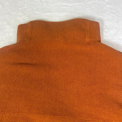 Free People Sweater Womens M Orange Cowl Neck Chunky Pullover Oversized Boho - Picture 13 of 14