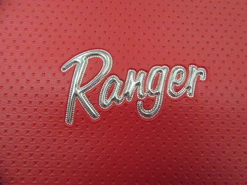 RANGER LOGO VINYL UPHOLSTERY 42 7/16" X 10" FABRIC 363190 RED MARINE BOAT - Picture 5 of 9