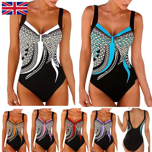 Womens Ladies Tummy Control Monokini Bikini Swimsuit Swimwear Swimming Costume N - Picture 3 of 19