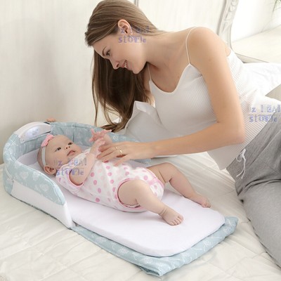 Baby Cot Crib Seperate Bed Portable Infant Sleeper Baby Bed Travel