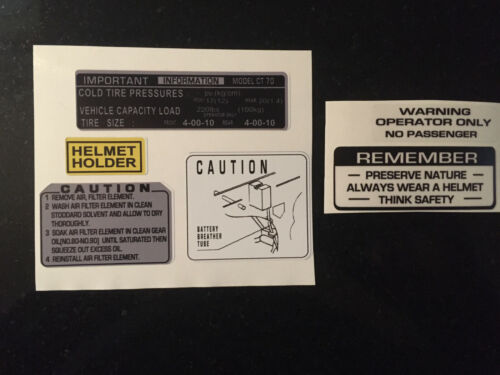 Honda CT70 DAX Frame Decals, Complete set RED - Bild 5 von 5