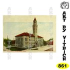 Vintage card City hall Worcester, Mass, A4 print, Art by Vitbich