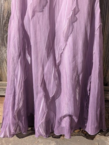 Komarov Kleid, Midi, Plissee Rüschen, lila, Größe M - Made in USA, neu, ohne Etikett - Bild 5 von 7