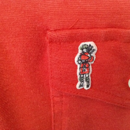 Vintage McGregor Bagpiper RED LOGO Polo w/ Front Procket Size Medium 70s/80s - Picture 3 of 11