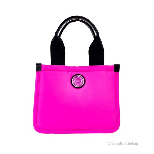 Marc Jacobs Small Neon Fuchsia Nylon Fabric Tote Convertible Bag Purse - Picture 1 of 7