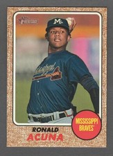 RONALD ACUNA JR 2017 Topps Heritage Minors SP #202 Shortprint Mississippi Braves