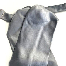 Solid Satin Silver P FUMAGALLI Pre Tied Ascot Cravat Plastron Wedding Tie Italy