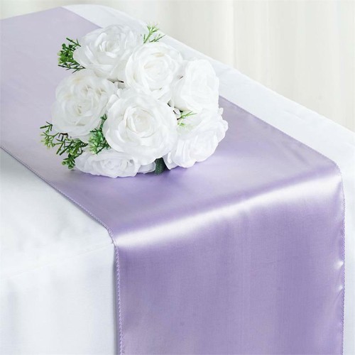 Table Linens Dinner Banquet Party Tablecloth Wedding Satin Table Runner 12"x108" - Picture 86 of 119