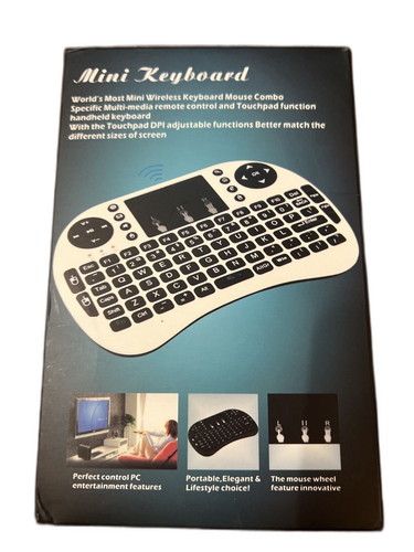 WIRELESS MINI KEYBOARD MOUSE CONTROL TOUCHPAD REMOTE ELEGANT LIFESTYLE CHOICE