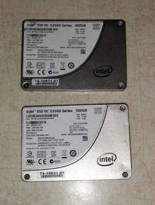 2 Intel DC S3500 Series 300GB 2.5'' 6Gb/s Internal SSDs