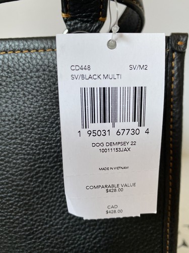 NWT Coach Dempsey Tote 22 With Happy Dog CD448 - Picture 13 of 14