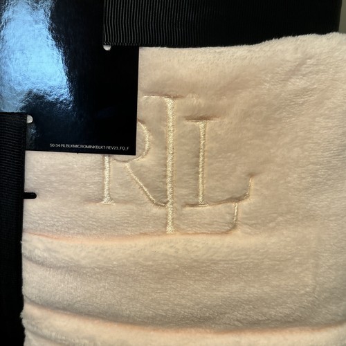 Ralph Lauren Classic Micromink Soft Plush Bed Blanket Queen 90” x 90" - Pink - Picture 3 of 6