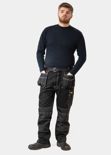 SITE KING Mens Cargo Holster Pocket Combat Work Trousers Size 30 to 42 KNEE PAD - Picture 11 of 21