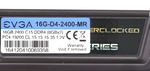 EVGA SuperClocked 8GB PC4-19200 DDR4-2400 Memory P/N: 16G-D4-2400-MR Tested - Photo 4/4