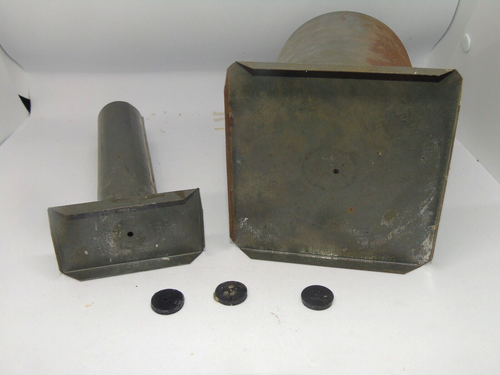 2 Vintage Tin Candle Mold Tubes 7 1/8 x 4 1/2 And 7 1/8 x 1 1/2 Premier MFG Co. - Picture 6 of 7