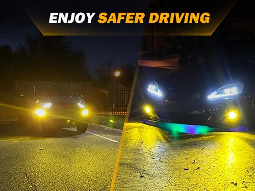 AUXBEAM Canbus LED Headlight Fog Light Yellow White For Toyota Sienna 2006-2010 - Picture 4 of 12