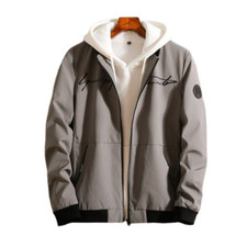 Men's Spring Trendy Top Baseball Suit Sports Casual Fashion Printed Jacket Coat