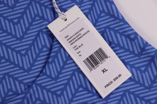 VINEYARD VINES Size XL Women's Bra Sport Tide Blue Printed PERFORMANCE NEW - Picture 3 of 6