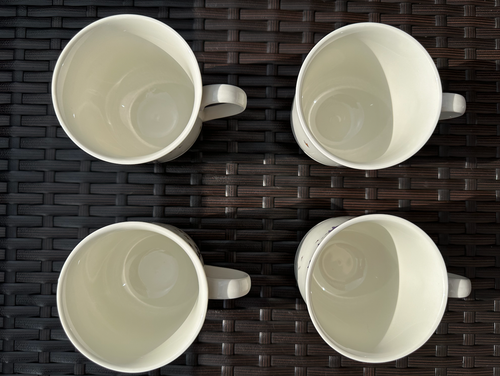 Stunning Set of 4 VILLEROY & BOCH Design 1900 Coffee Mugs, Pattern 2, Never Used - Picture 9 of 10