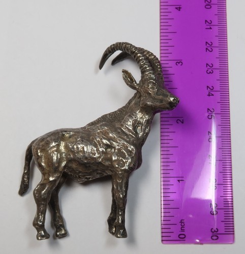 Antelope Figure Statue | Solid Sterling Silver (141.6g) #42165L - Picture 6 of 7