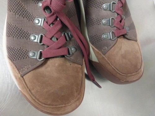 L.L. Bean Women's 2 Tone Brown Leather Sneakers 8.5 M- Lace up Never Worn - Imagen 5 de 8