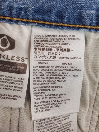 Levis 569 Jeans Mens 38x30* Blue Loose Comfort Straight Baggy Y2K Lightweight - Picture 8 of 15