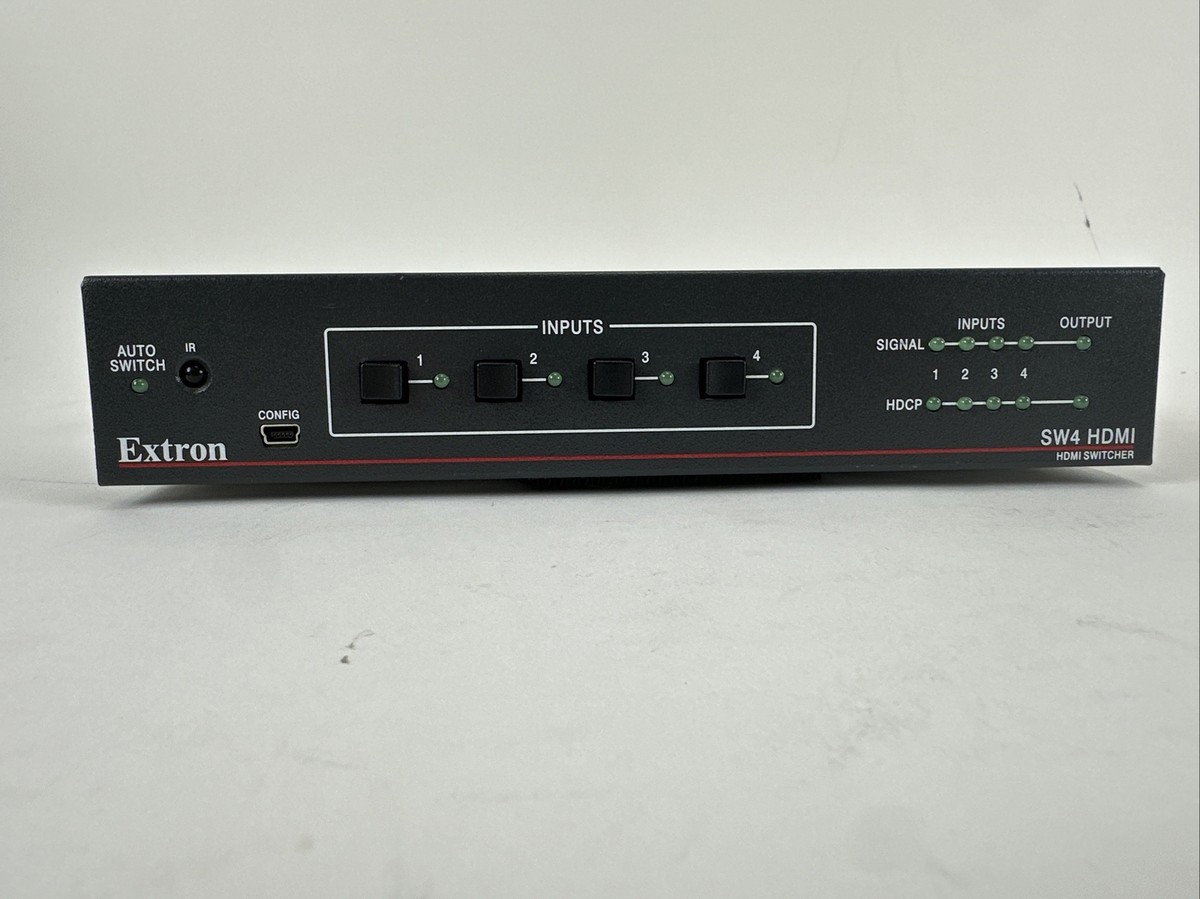 Commutateur HDMI Extron SW4 LC D'occasion - Parfait Pour Setup Home Cinéma Ou Pro, Quelques Traces D'usage