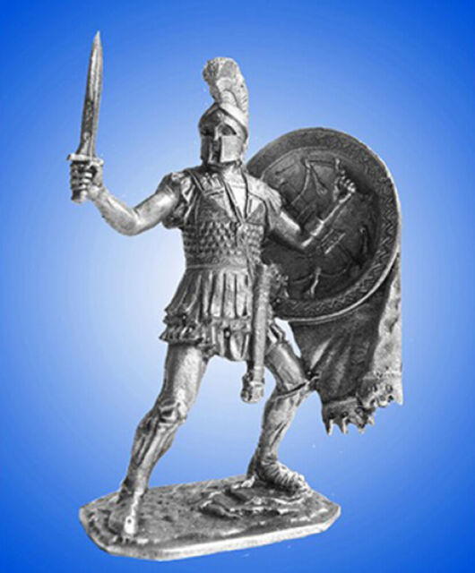 Athenian Hoplite With Shield and Sword 490 BC 1/32 Scale Unpainted Tin Figure Athenian Hoplite With Shield and Sword 490 BC 1/32 Scale Unpainted Tin Figure