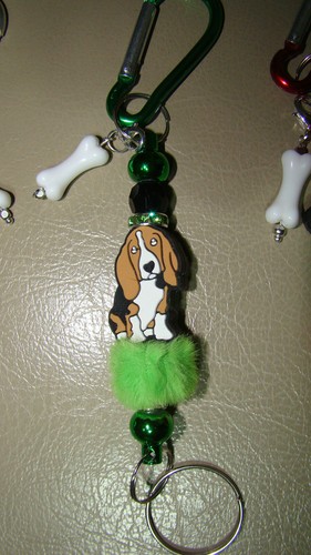 LOT of 3 Qty. Fancy Dog Key Chains Variety Basset Hound, Pug, Terrier Great Gift - Picture 2 of 8
