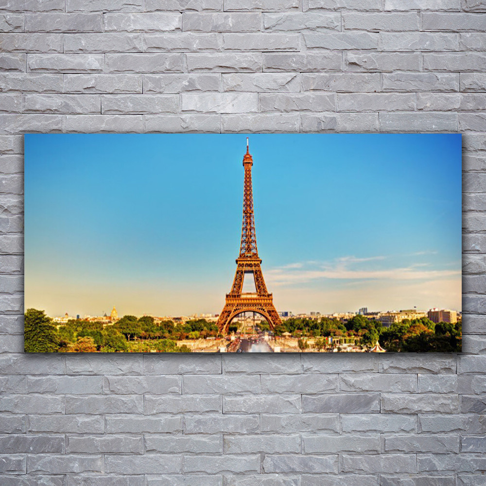 Tableau Tour Eiffel Paris sur verre acrylique de 120x60 cm pour salon