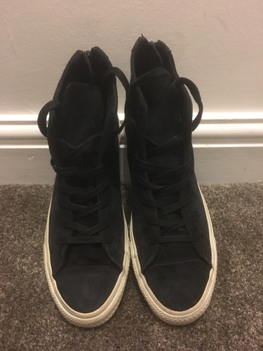 High Top Black rare Suede 6 Zipped Converse Size OqStq