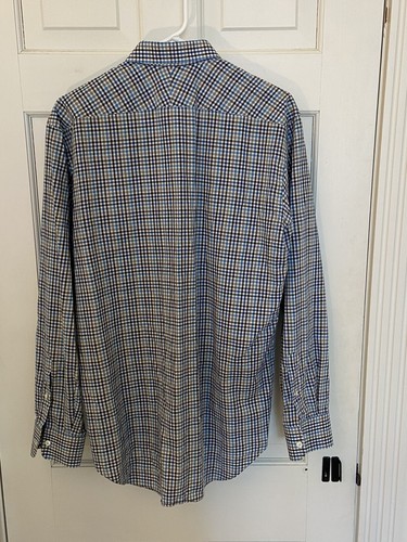 Camisa de vestir Billy Reid de corte estándar con botones para hombre talla grande a cuadros - Imagen 3 de 5