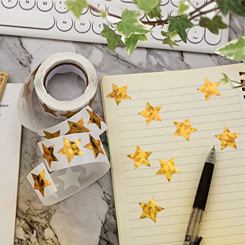 500pcs Gold Star Stickers, Star Stickers for Crafts Reward Stickers - Picture 3 of 6