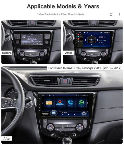 Android 14 Radio Stereo GPS Sat Nav Carplay For Nissan X-Trail T32 Qashqai J11 - Picture 3 of 22
