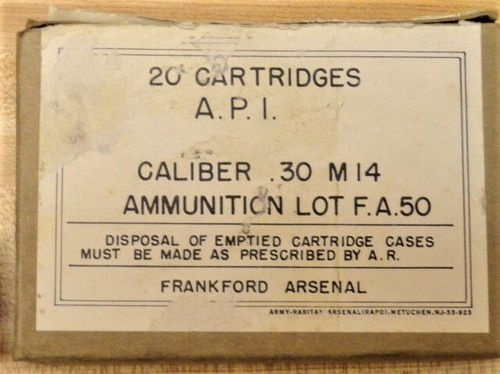 FRANKFORD CAL. .30 T15 A. P. INCENDIARY WWII NEW REPLICA 20 ROUND AMMO BOXES - Picture 6 of 8