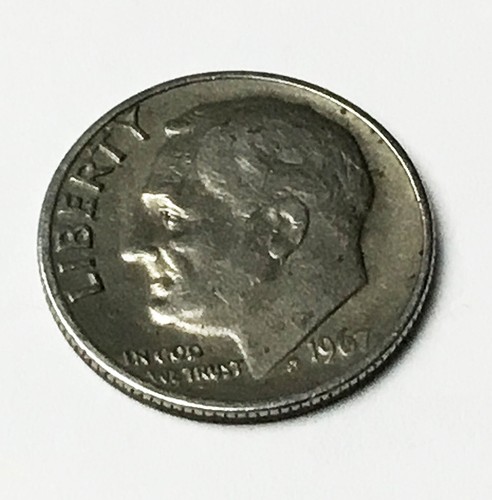 1967 USA Roosevelt Dime with no mint mark - Picture 5 of 5