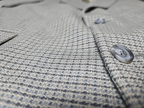 Givenchy Monsieur Blazer Brown Wool Sport Coat Check Plaid Vtg Sz 44 L USA Union - Picture 5 of 15